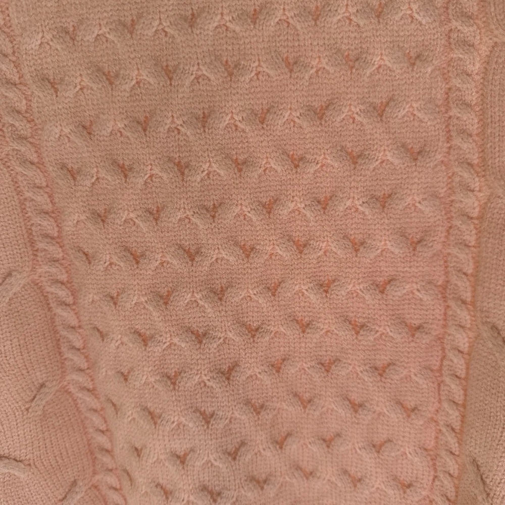 Hem & Thread long sleeve cable-knit pullover lace-up leather detail on sleeves - Picture 5 of 7